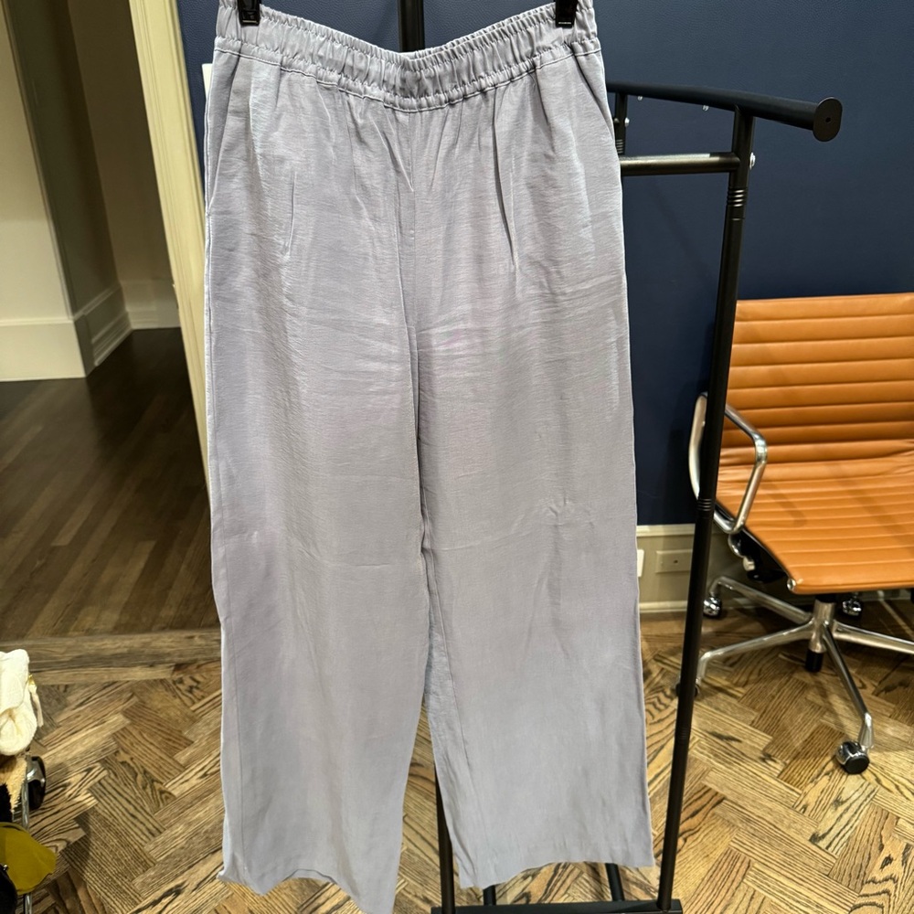 ZARA Slate Gray Women’s Elastic-Waist Trousers